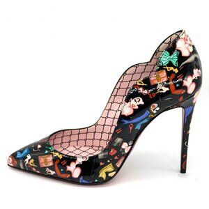 Christian Louboutin HOT CHICK 100 Scallop Heels Pumps Shoes Poupee Pin Up